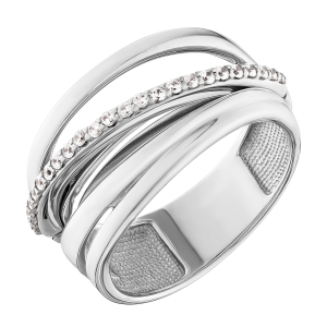 Серебряное кольцо с фианитами 